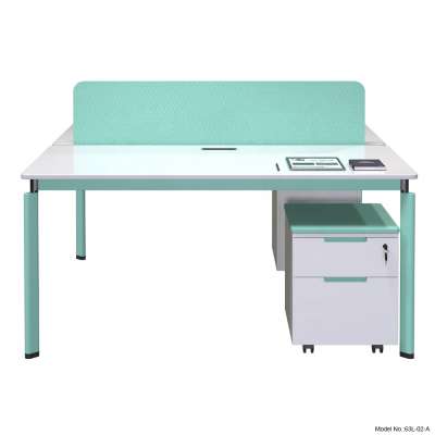 China fashion melamine pc computer desk commercial office furniture desk workstation table wooden staff table metal frame desk